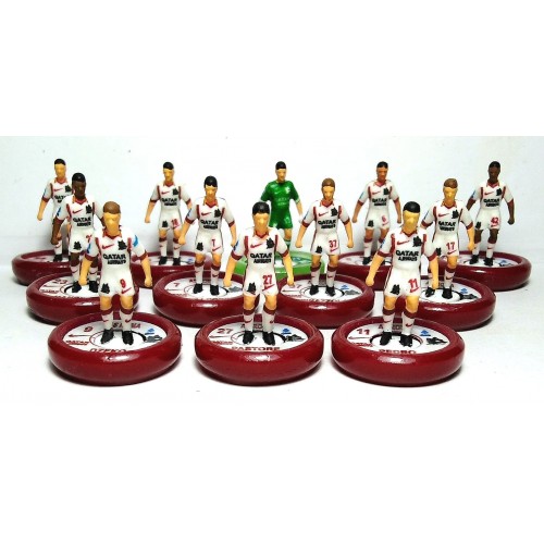 Subbuteo Andrew Table Soccer AS Roma 2020-21 away kit on WSB Professional bases